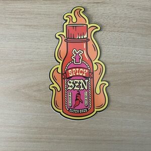 Dutch Bros Spicy SZN Sticker - Fiery Red and Bold Orange